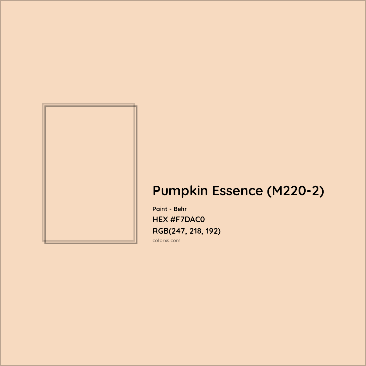 HEX #F7DAC0 Pumpkin Essence (M220-2) Paint Behr - Color Code