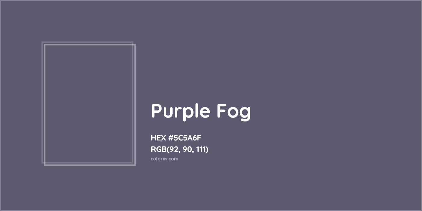 HEX #5C5A6F Purple Fog Color - Color Code