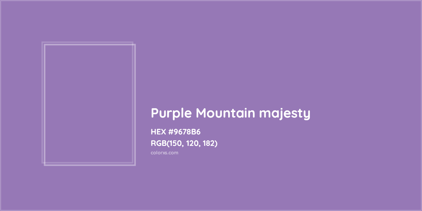 HEX #9678B6 Purple Mountain majesty Other - Color Code