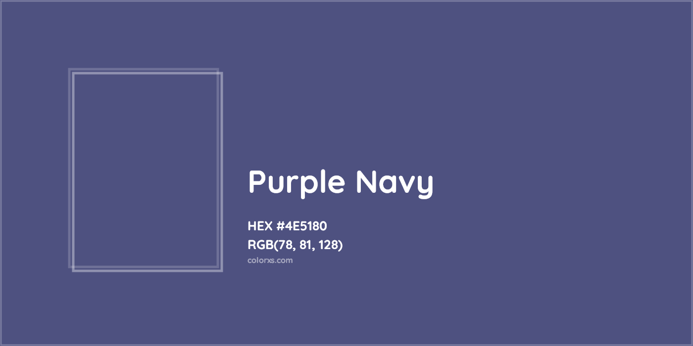 HEX #4E5180 Purple Navy Color - Color Code