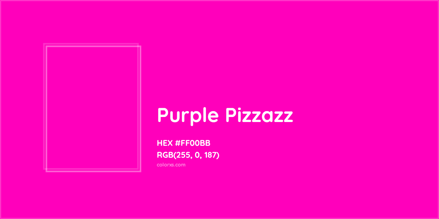 HEX #FF00BB Purple Pizzazz Other Crayola Crayons - Color Code