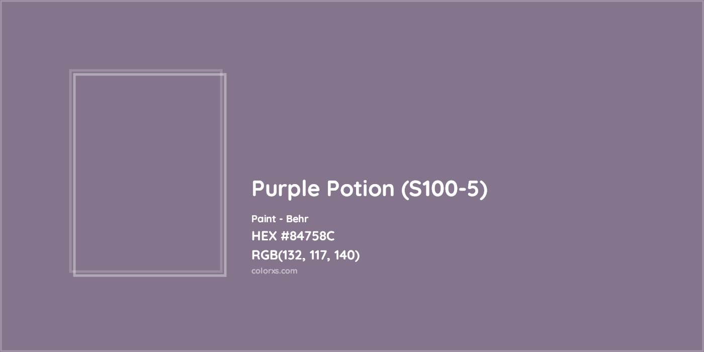 HEX #84758C Purple Potion (S100-5) Paint Behr - Color Code