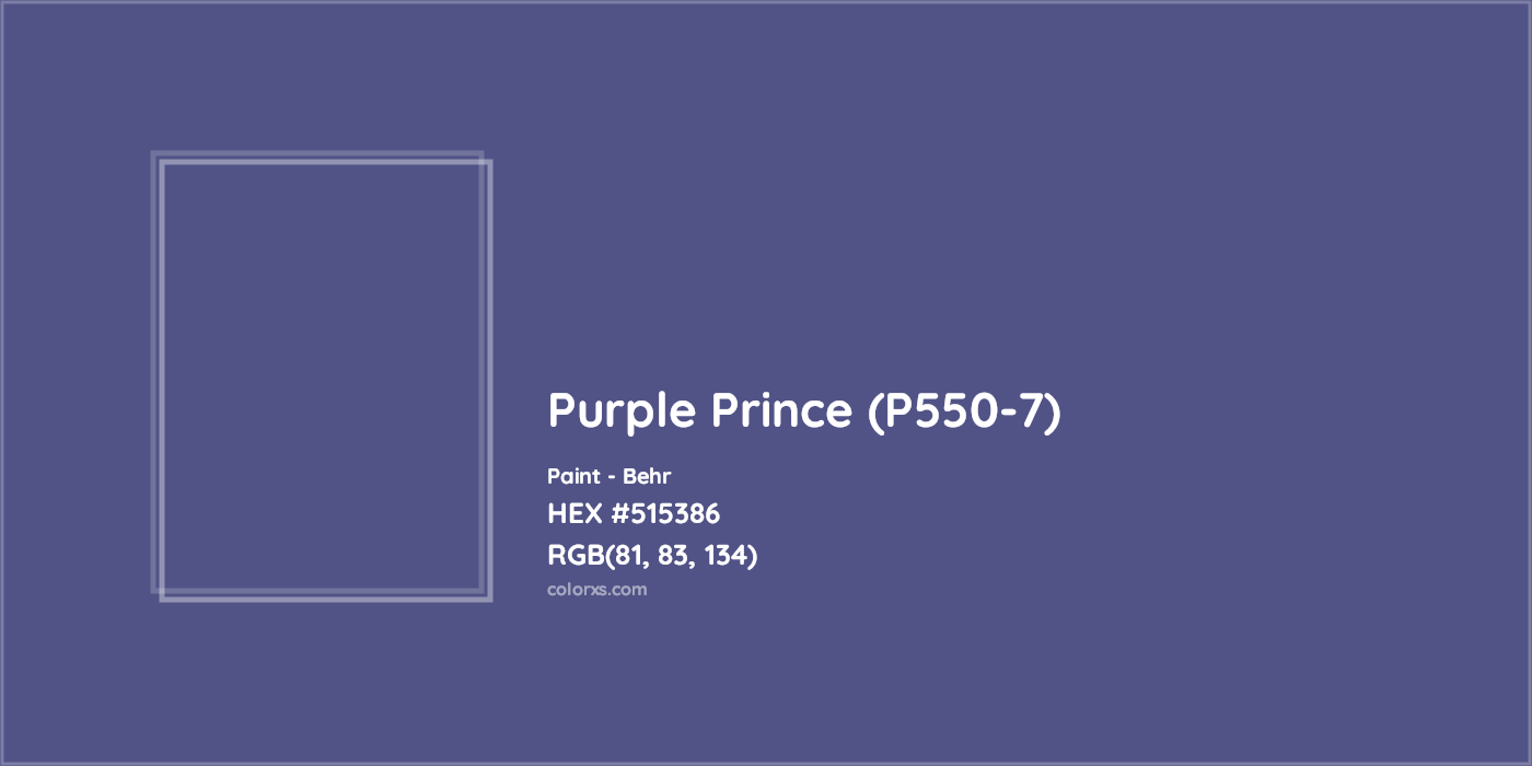 HEX #515386 Purple Prince (P550-7) Paint Behr - Color Code