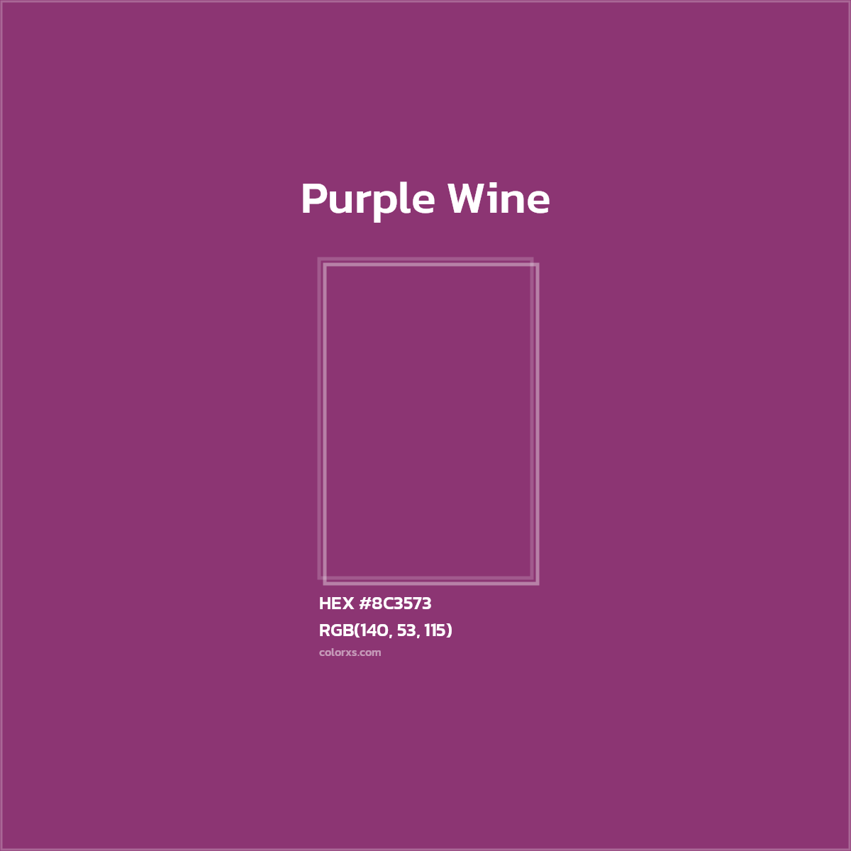 HEX #8C3573 Purple Wine Color - Color Code