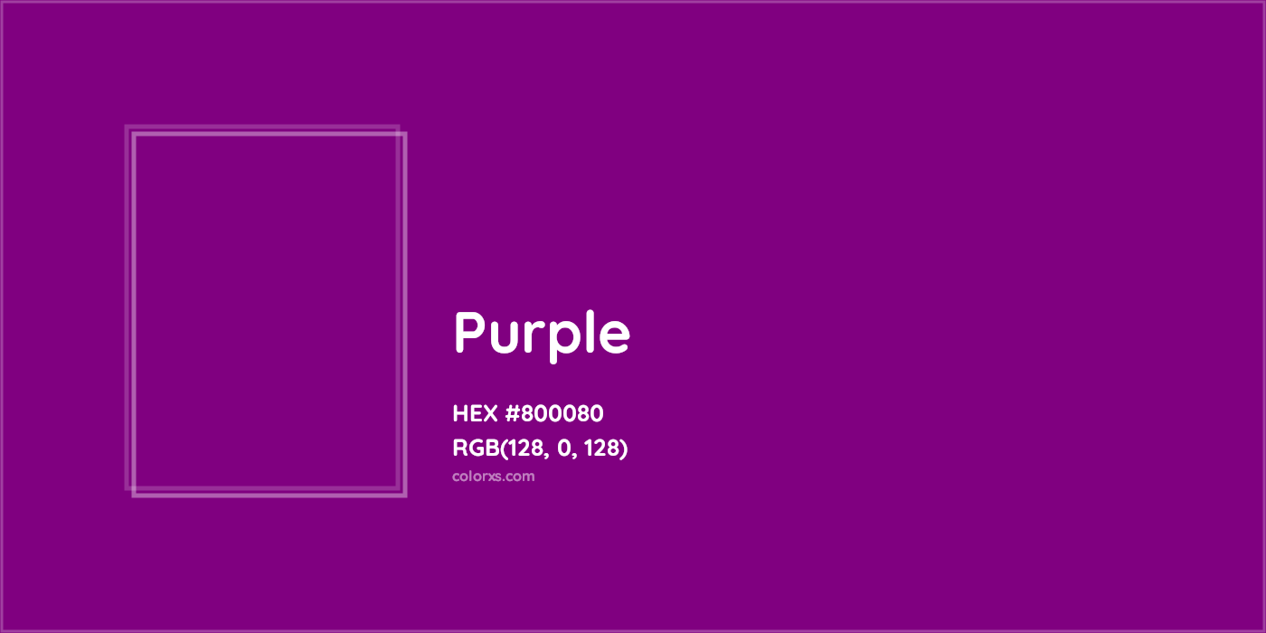 HEX #800080 Purple Color - Color Code