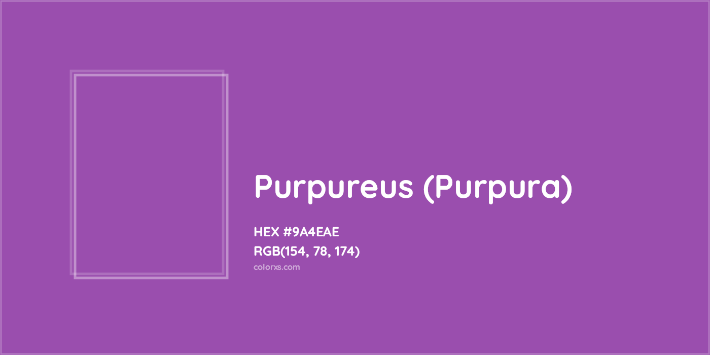 HEX #9A4EAE Purpureus (Purpura) Color - Color Code