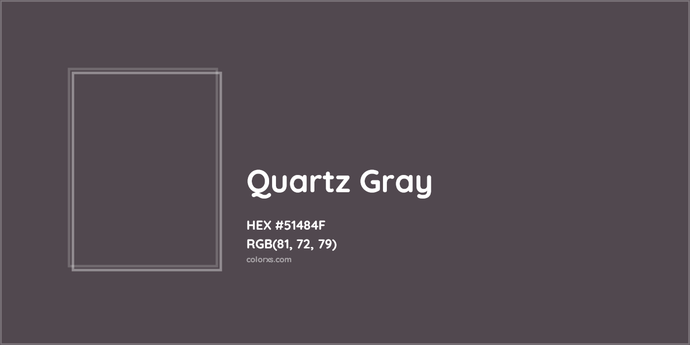 HEX #51484F Quartz Gray Color - Color Code