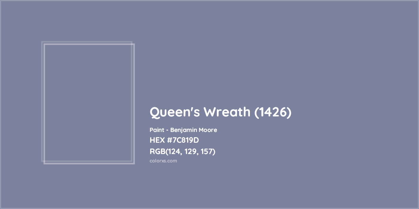 HEX #7C819D Queen's Wreath (1426) Paint Benjamin Moore - Color Code