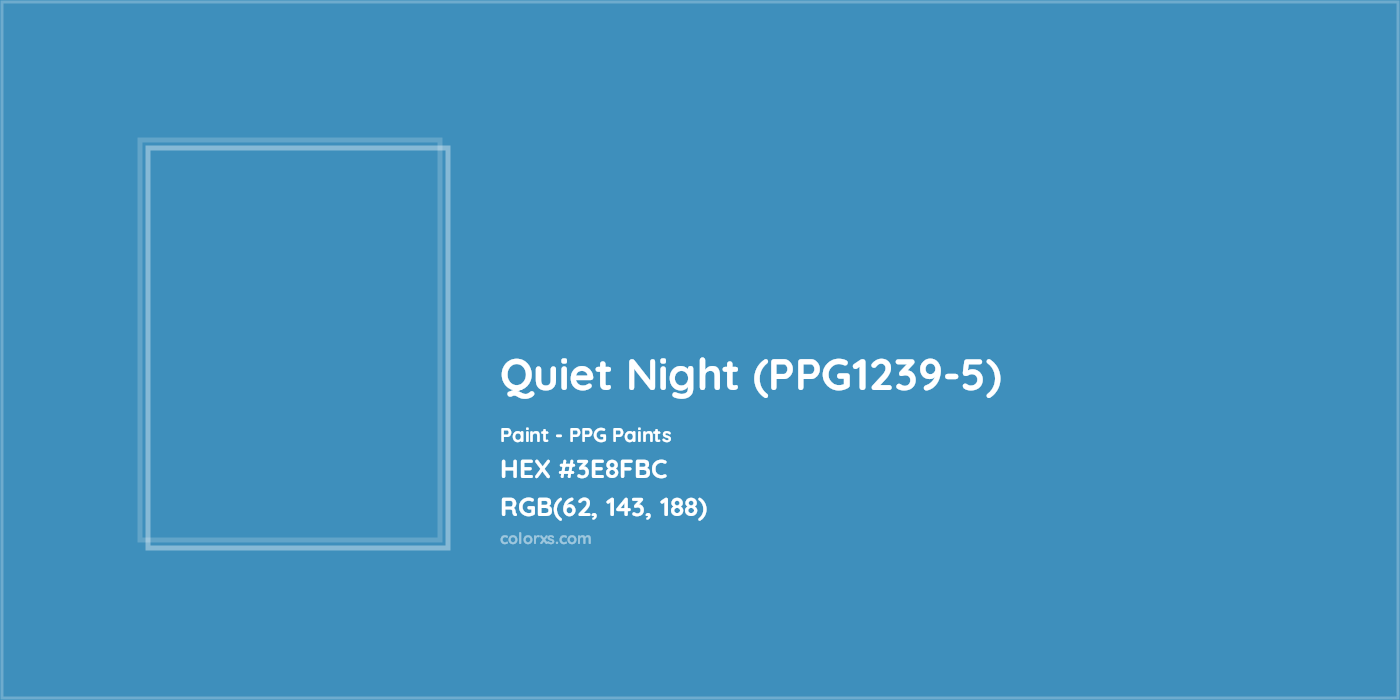 HEX #3E8FBC Quiet Night (PPG1239-5) Paint PPG Paints - Color Code