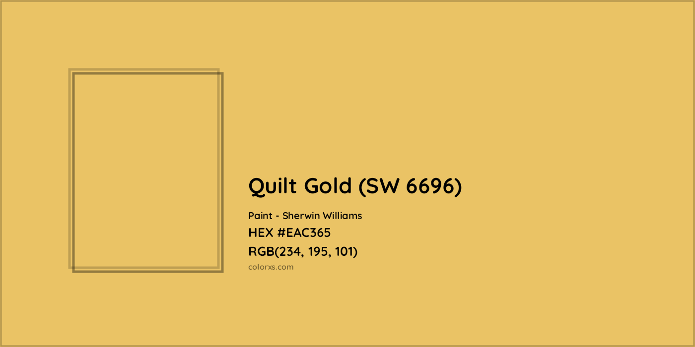 HEX #EAC365 Quilt Gold (SW 6696) Paint Sherwin Williams - Color Code