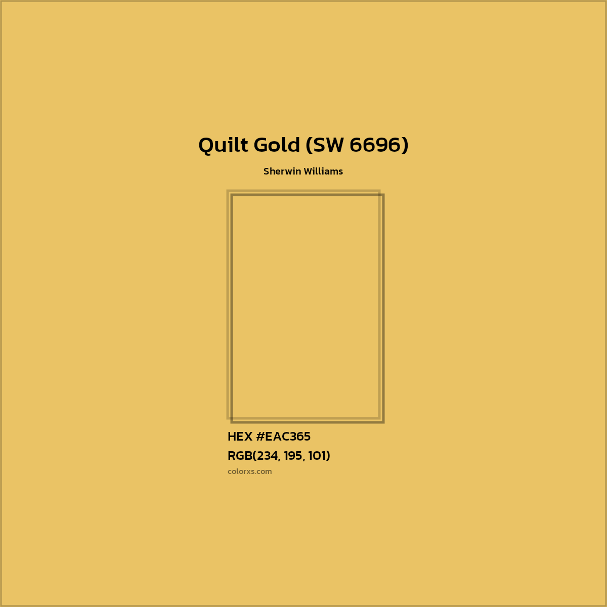 HEX #EAC365 Quilt Gold (SW 6696) Paint Sherwin Williams - Color Code