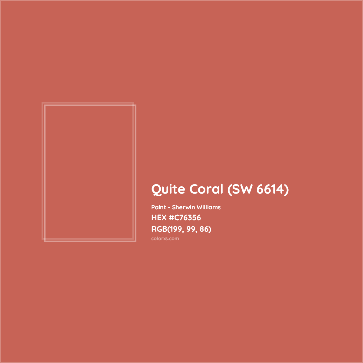 HEX #C76356 Quite Coral (SW 6614) Paint Sherwin Williams - Color Code