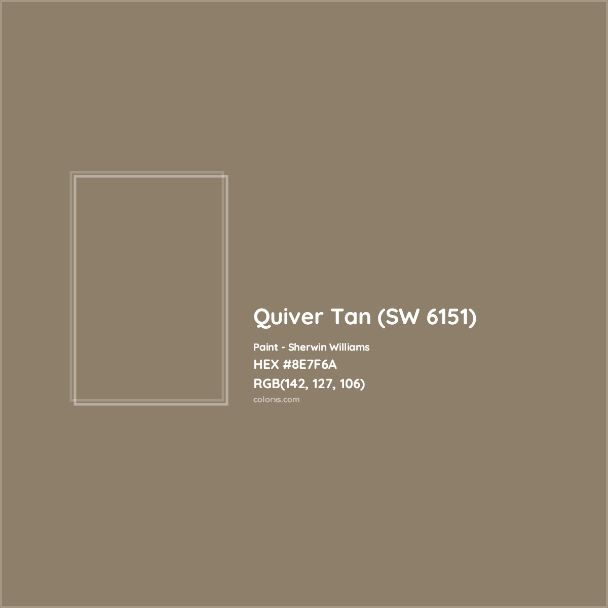 HEX #8E7F6A Quiver Tan (SW 6151) Paint Sherwin Williams - Color Code