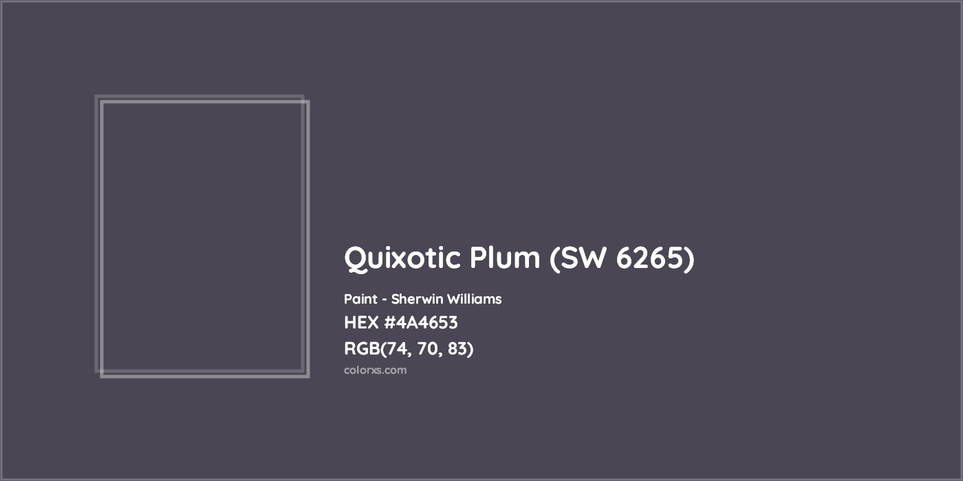 HEX #4A4653 Quixotic Plum (SW 6265) Paint Sherwin Williams - Color Code