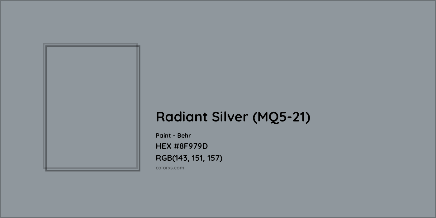 HEX #8F979D Radiant Silver (MQ5-21) Paint Behr - Color Code