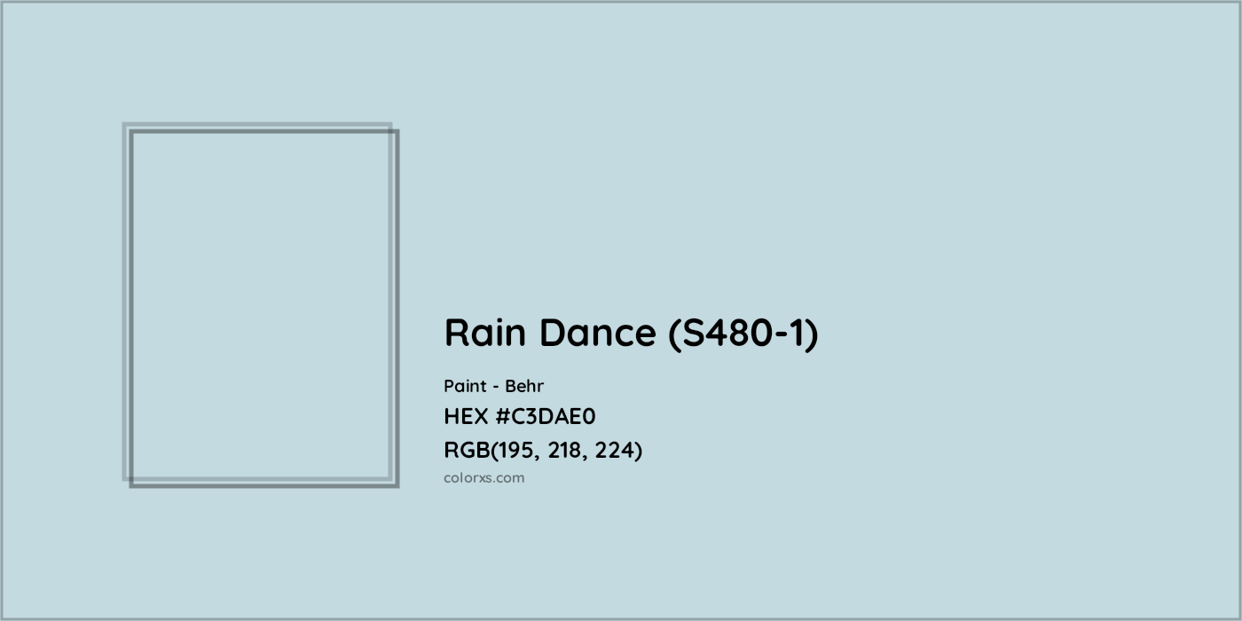 HEX #C3DAE0 Rain Dance (S480-1) Paint Behr - Color Code