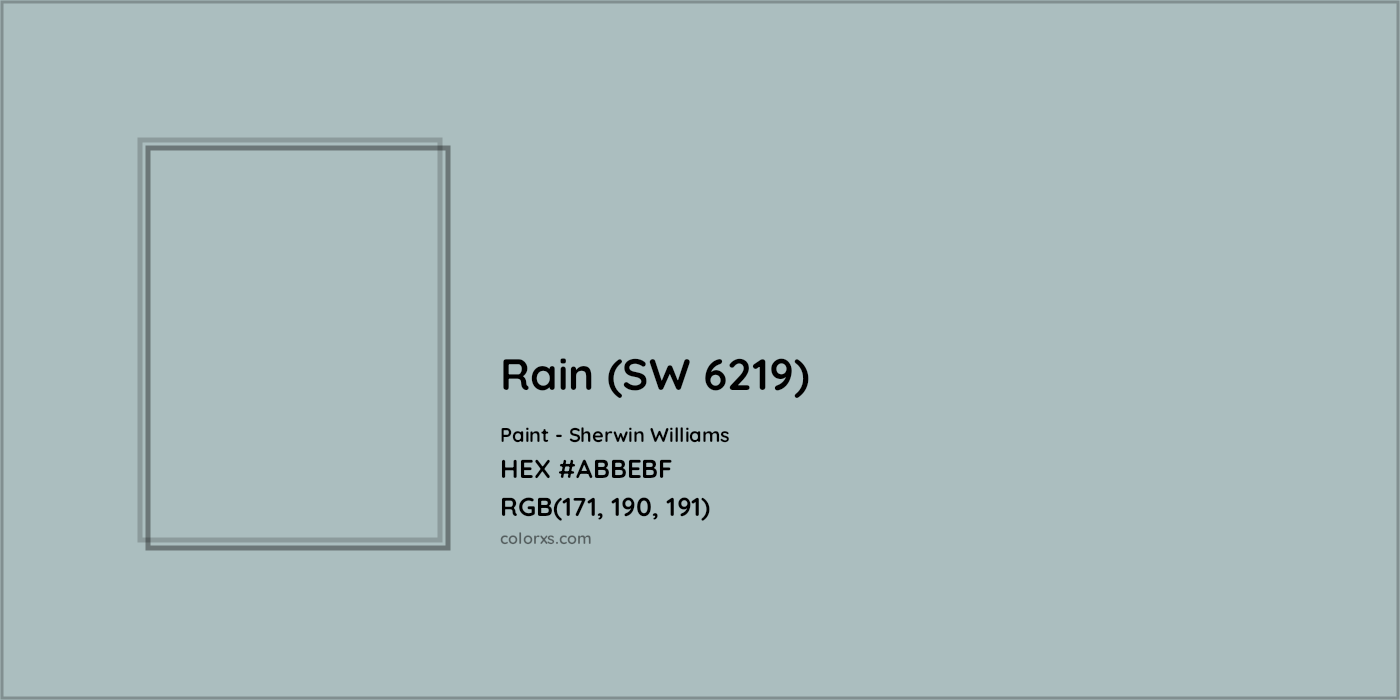 HEX #ABBEBF Rain (SW 6219) Paint Sherwin Williams - Color Code