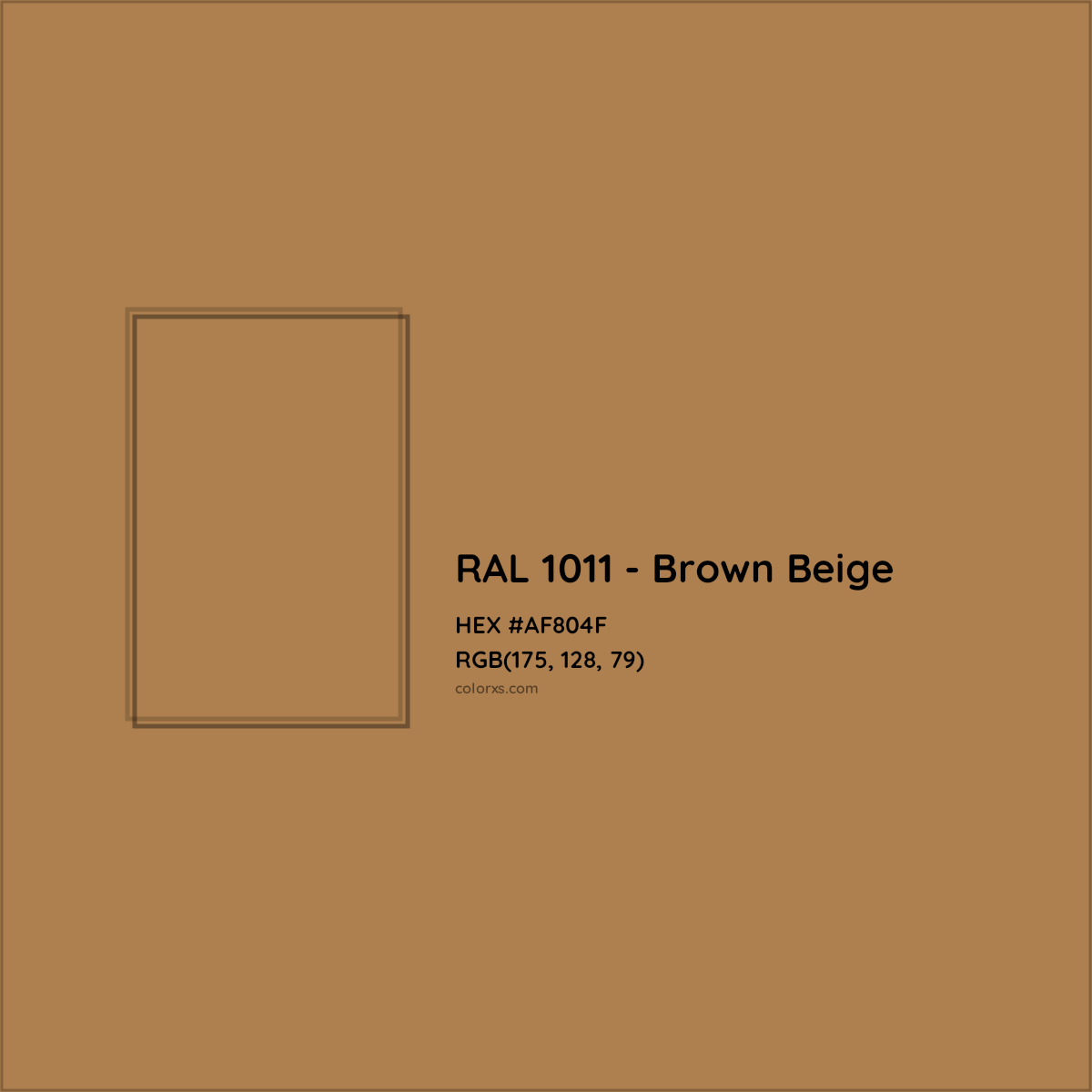 HEX #AF804F RAL 1011 - Brown Beige CMS RAL Classic - Color Code