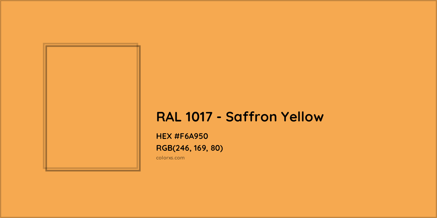 HEX #F6A950 RAL 1017 - Saffron Yellow CMS RAL Classic - Color Code