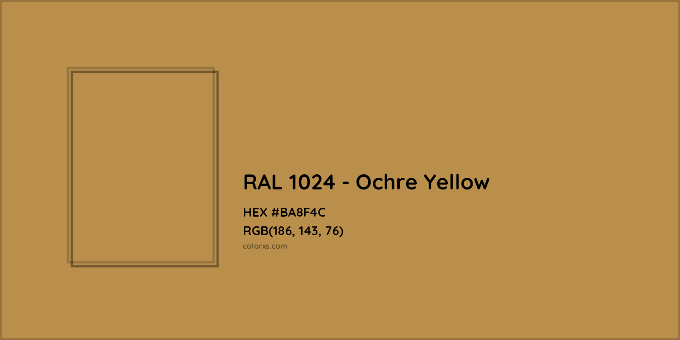 HEX #BA8F4C RAL 1024 - Ochre Yellow CMS RAL Classic - Color Code
