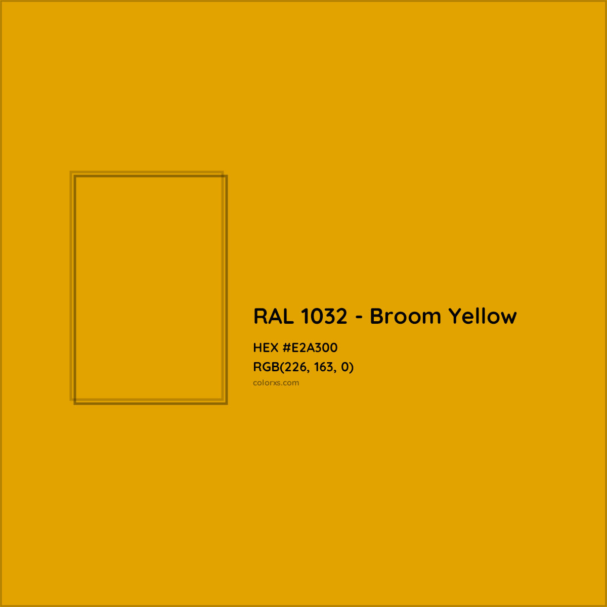 HEX #E2A300 RAL 1032 - Broom Yellow CMS RAL Classic - Color Code