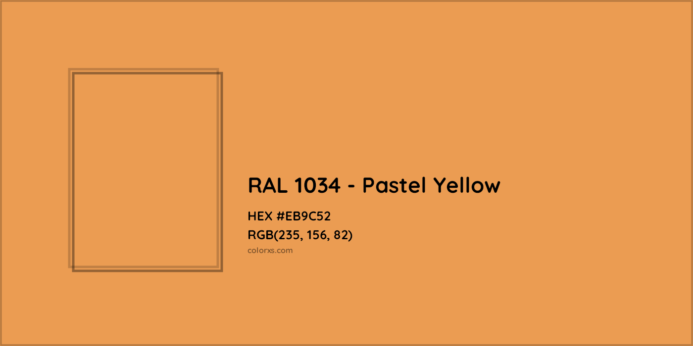 HEX #EB9C52 RAL 1034 - Pastel Yellow CMS RAL Classic - Color Code