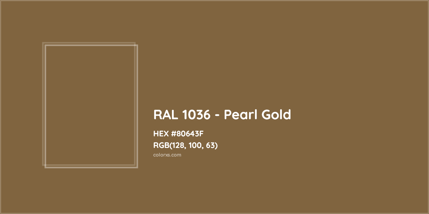 HEX #80643F RAL 1036 - Pearl Gold CMS RAL Classic - Color Code