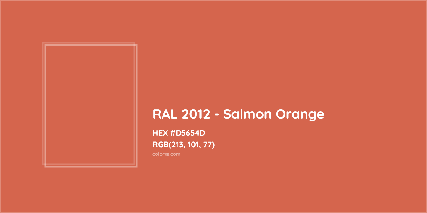 HEX #D5654D RAL 2012 - Salmon Orange CMS RAL Classic - Color Code