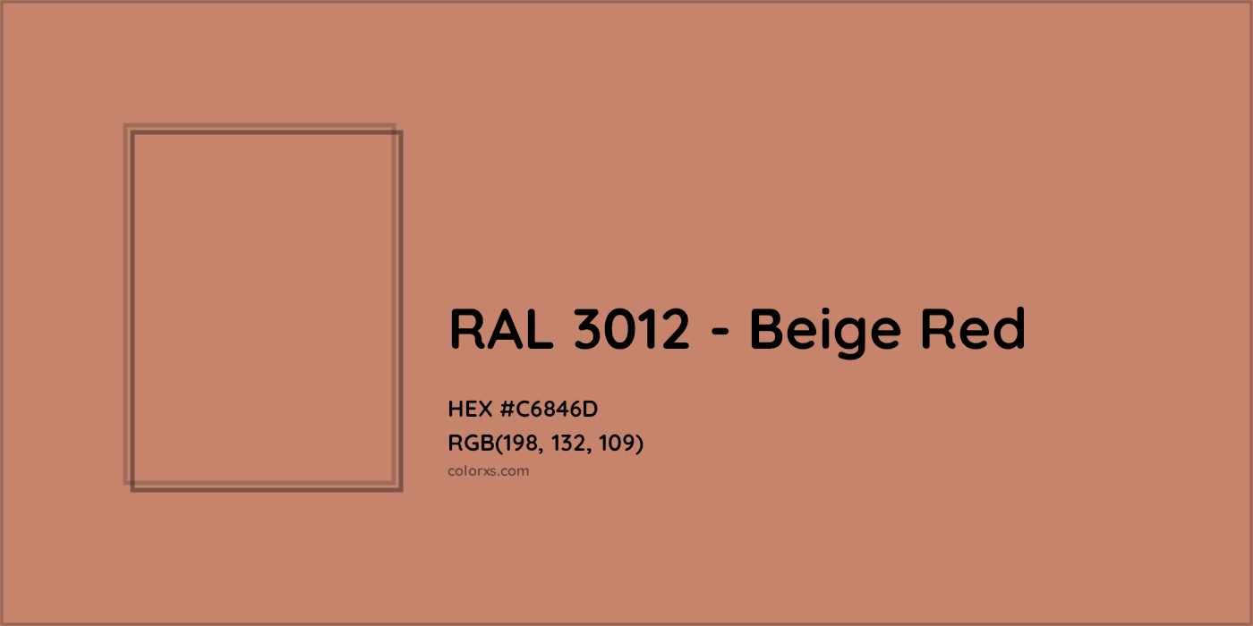 HEX #C6846D RAL 3012 - Beige Red CMS RAL Classic - Color Code