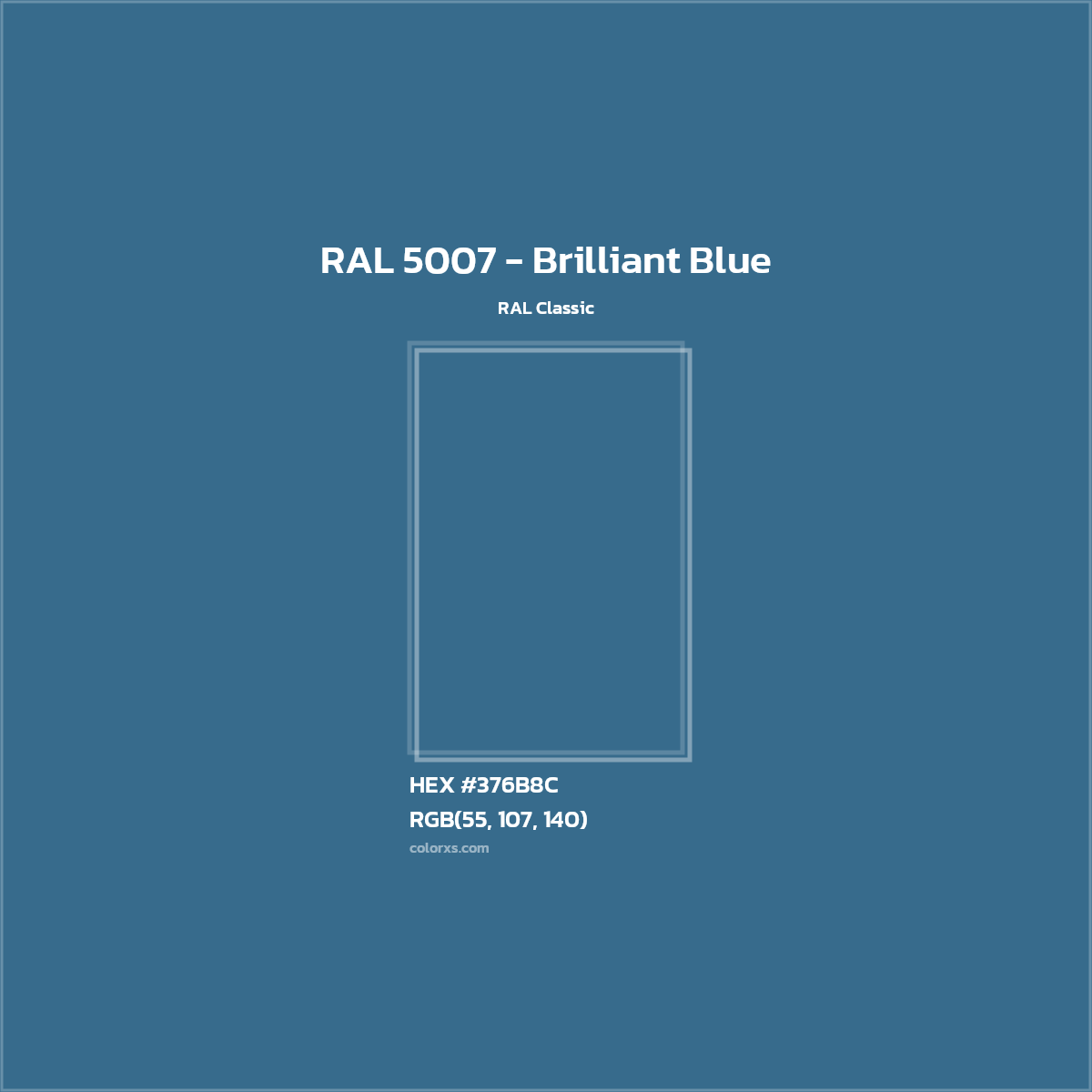 HEX #376B8C RAL 5007 - Brilliant Blue CMS RAL Classic - Color Code