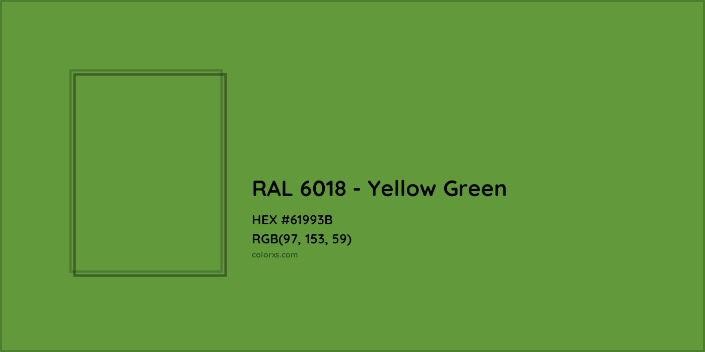 HEX #61993B RAL 6018 - Yellow Green CMS RAL Classic - Color Code