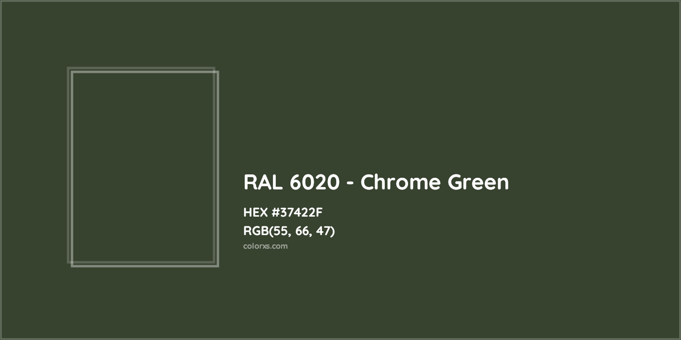 HEX #37422F RAL 6020 - Chrome Green CMS RAL Classic - Color Code
