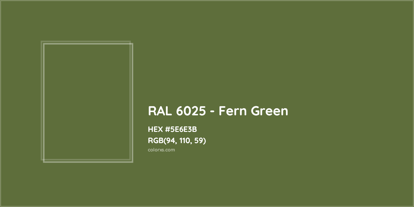 HEX #5E6E3B RAL 6025 - Fern Green CMS RAL Classic - Color Code