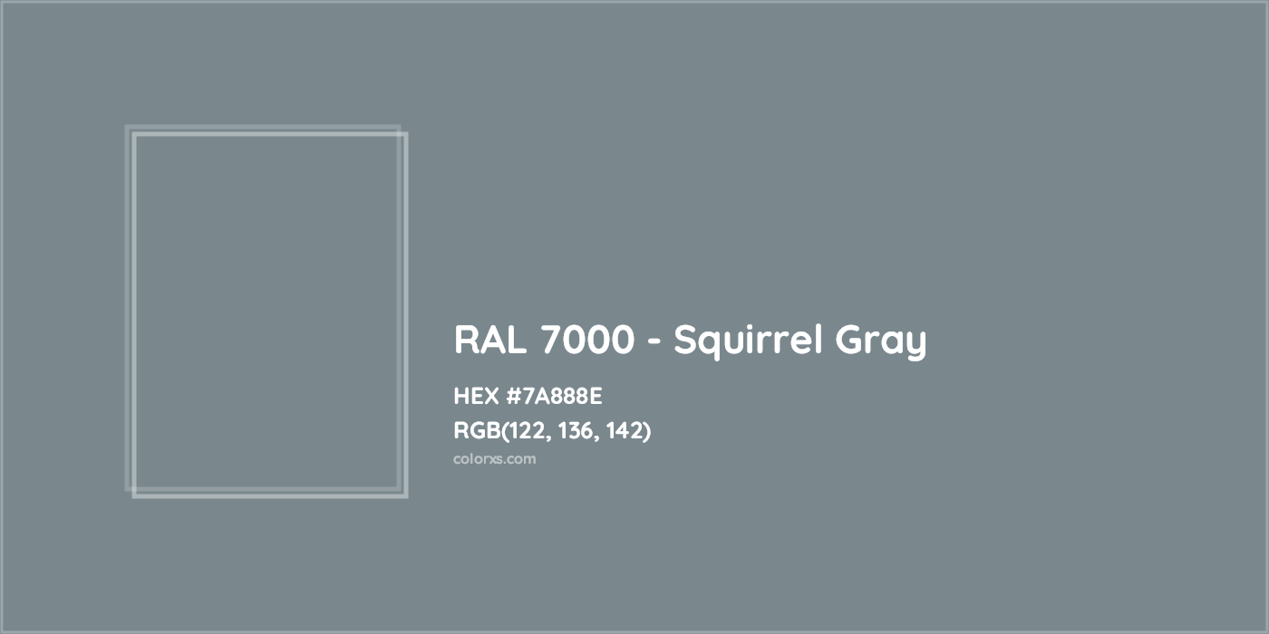 HEX #7A888E RAL 7000 - Squirrel Gray CMS RAL Classic - Color Code