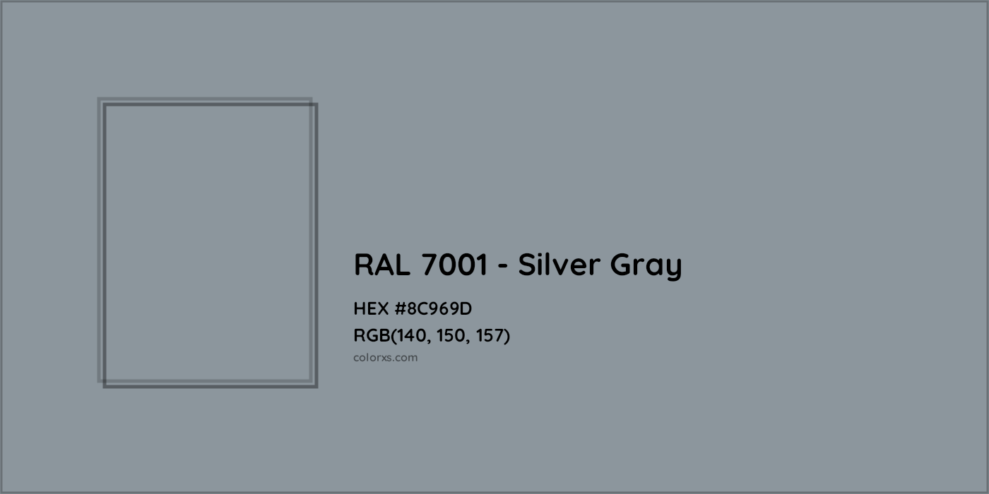 HEX #8C969D RAL 7001 - Silver Gray CMS RAL Classic - Color Code
