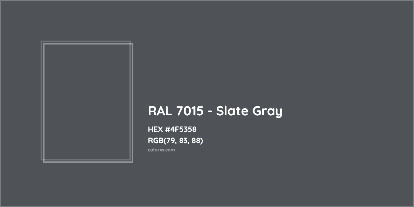 HEX #4F5358 RAL 7015 - Slate Gray CMS RAL Classic - Color Code