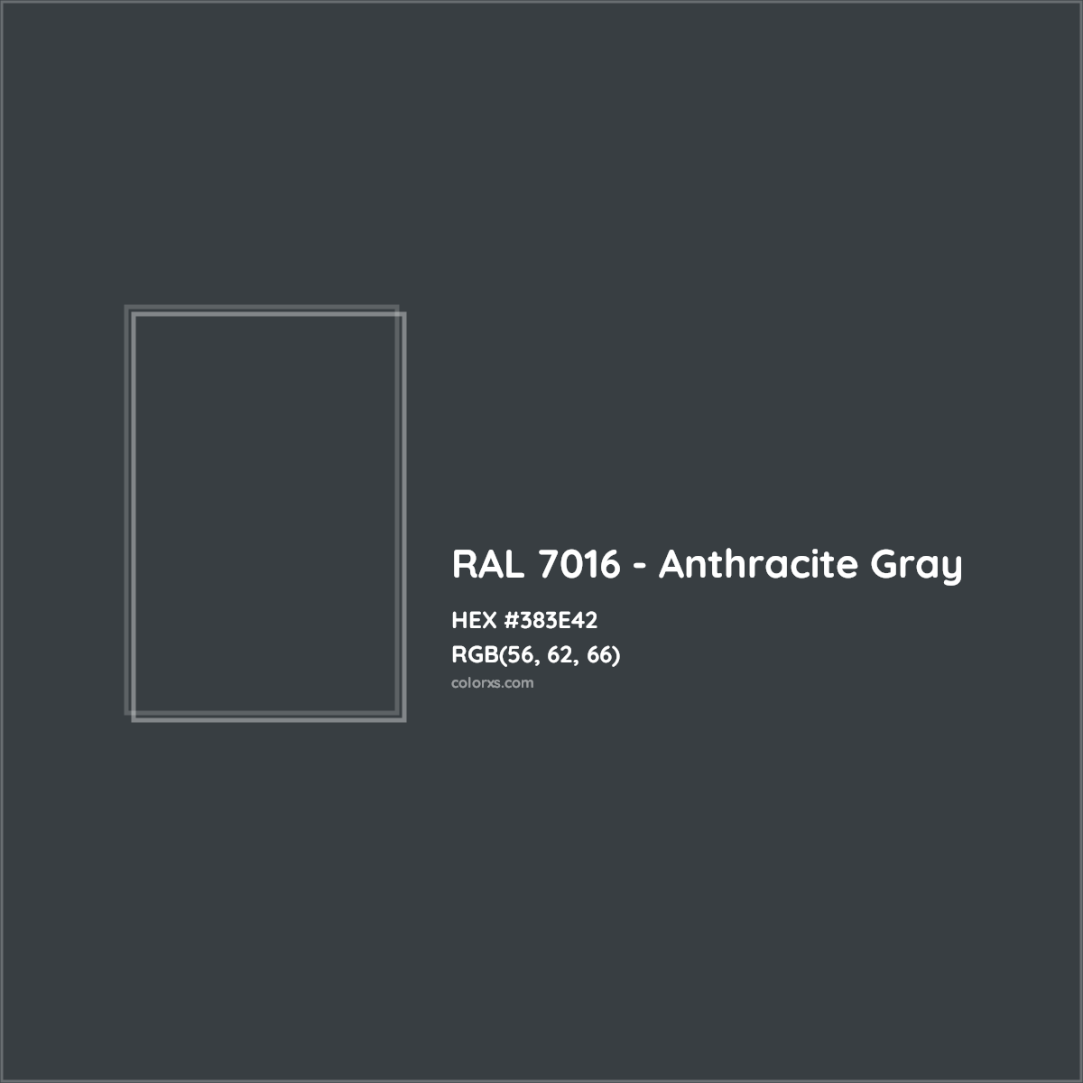 HEX #383E42 RAL 7016 - Anthracite Gray CMS RAL Classic - Color Code