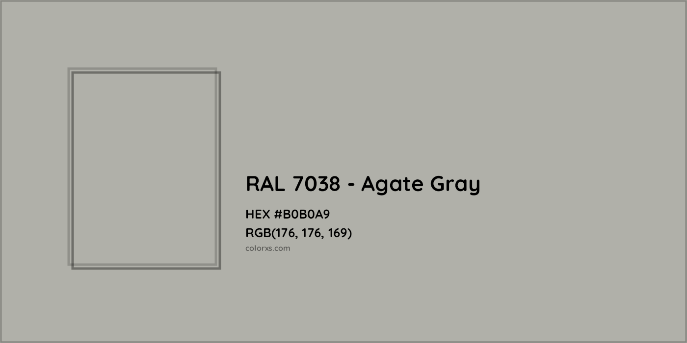 HEX #B0B0A9 RAL 7038 - Agate Gray CMS RAL Classic - Color Code