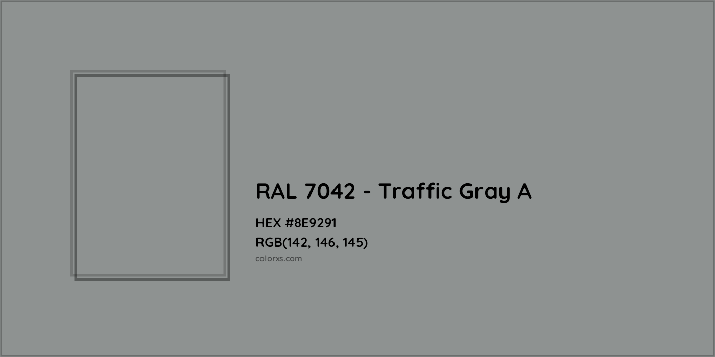 HEX #8E9291 RAL 7042 - Traffic Gray A CMS RAL Classic - Color Code