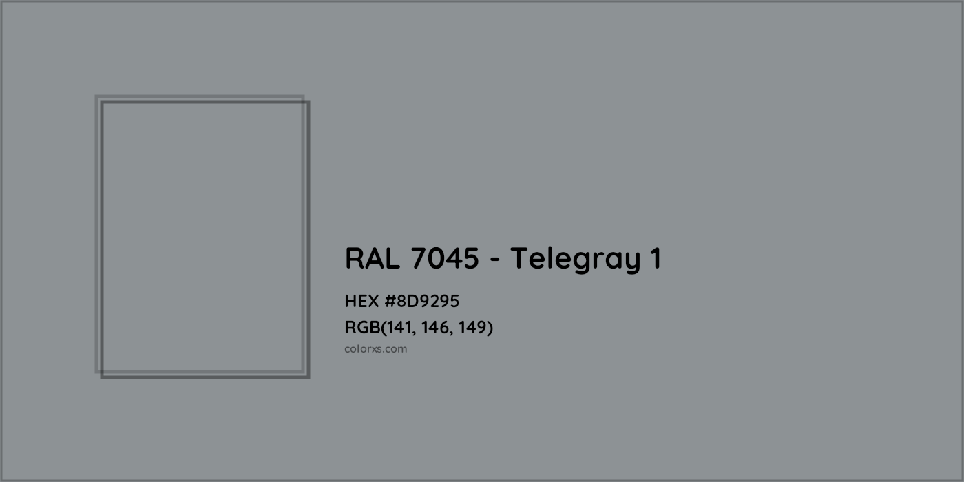 HEX #8D9295 RAL 7045 - Telegray 1 CMS RAL Classic - Color Code