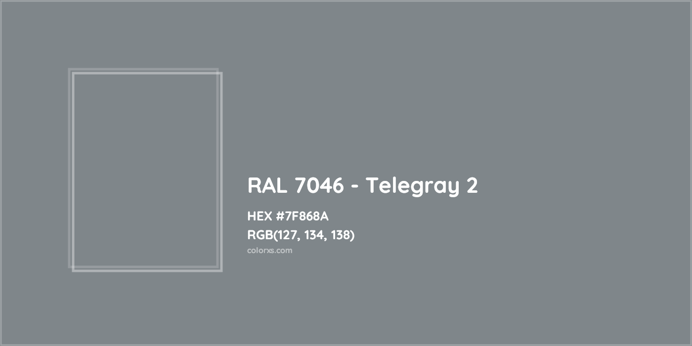 HEX #7F868A RAL 7046 - Telegray 2 CMS RAL Classic - Color Code