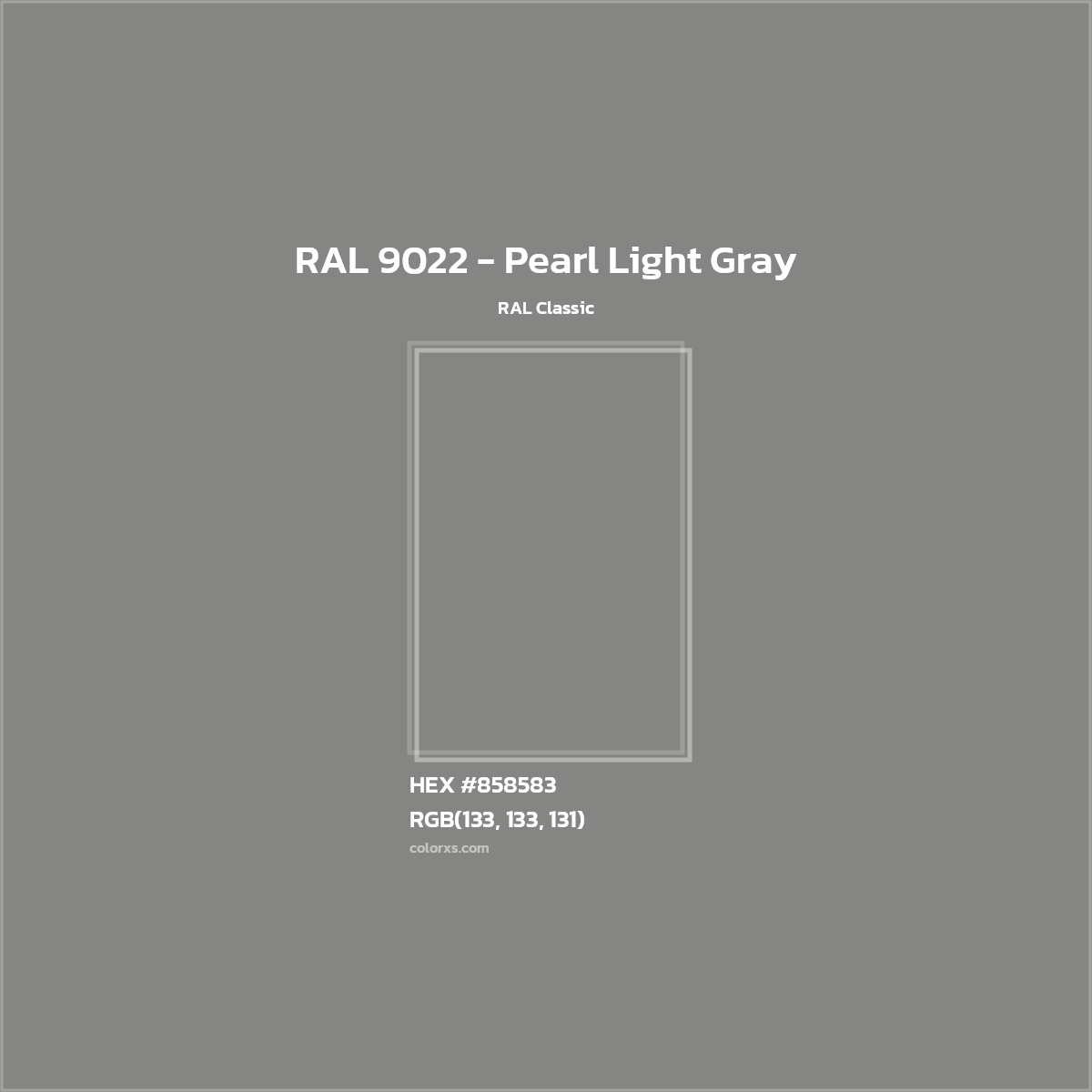 RAL 9022 - Pearl Light Gray Color - Color codes, similar paints - colorxs.com