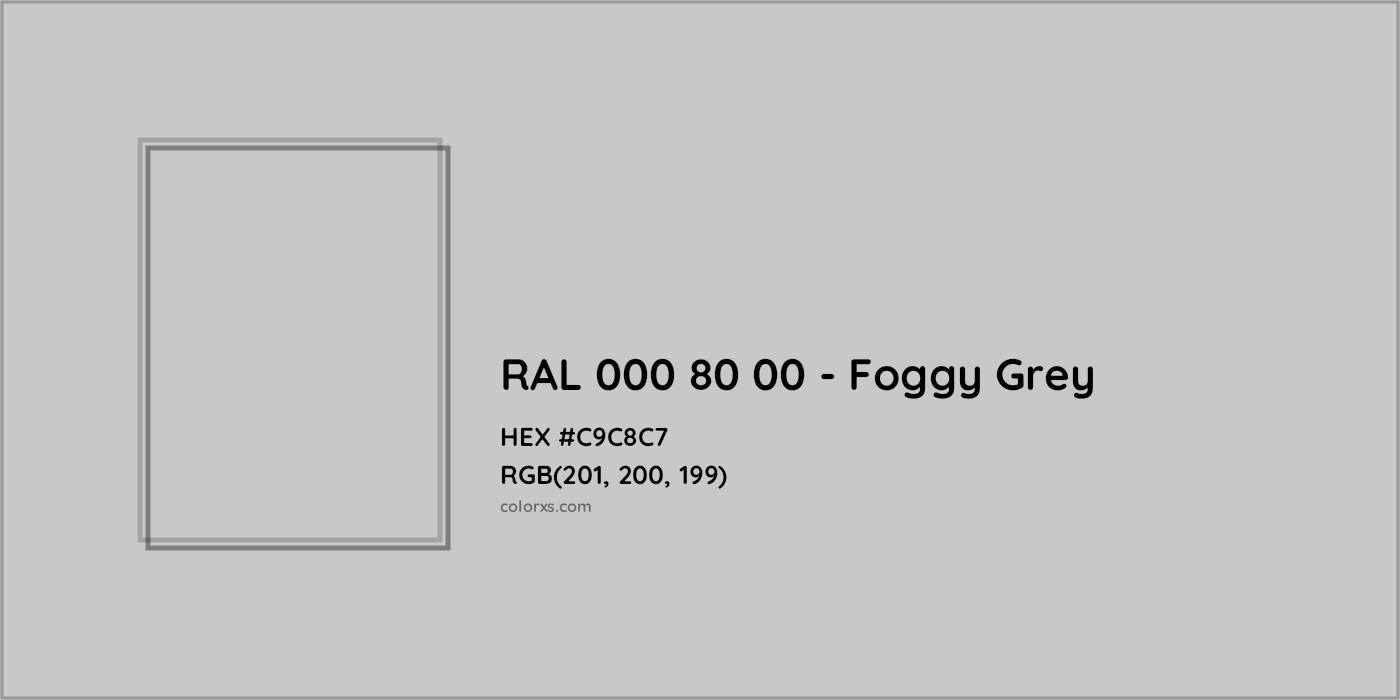 HEX #C9C8C7 RAL 000 80 00 - Foggy Grey CMS RAL Design - Color Code