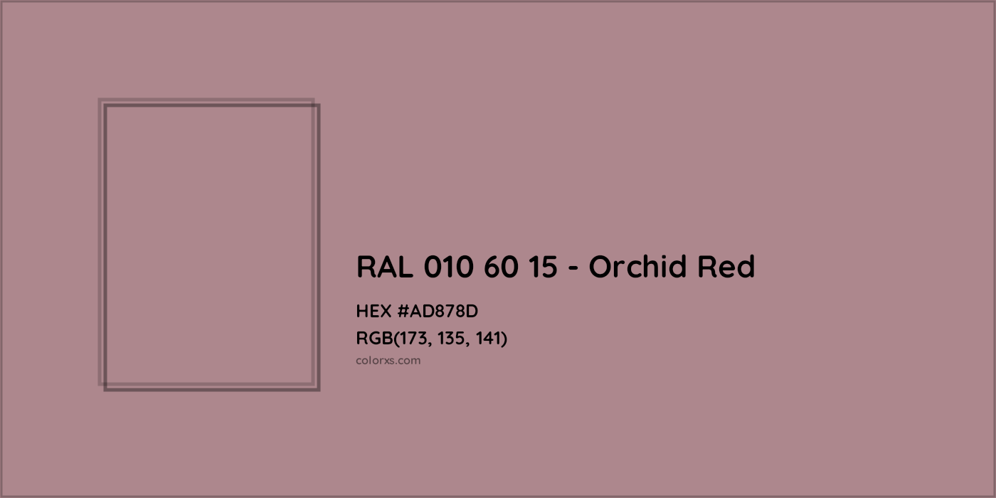 HEX #AD878D RAL 010 60 15 - Orchid Red CMS RAL Design - Color Code