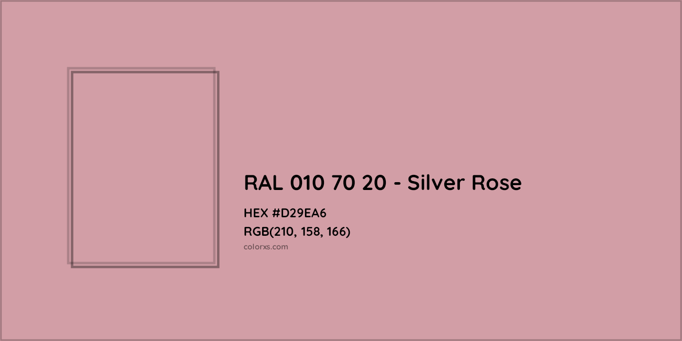HEX #D29EA6 RAL 010 70 20 - Silver Rose CMS RAL Design - Color Code