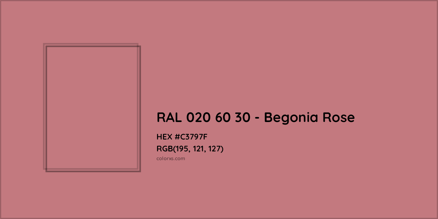 HEX #C3797F RAL 020 60 30 - Begonia Rose CMS RAL Design - Color Code