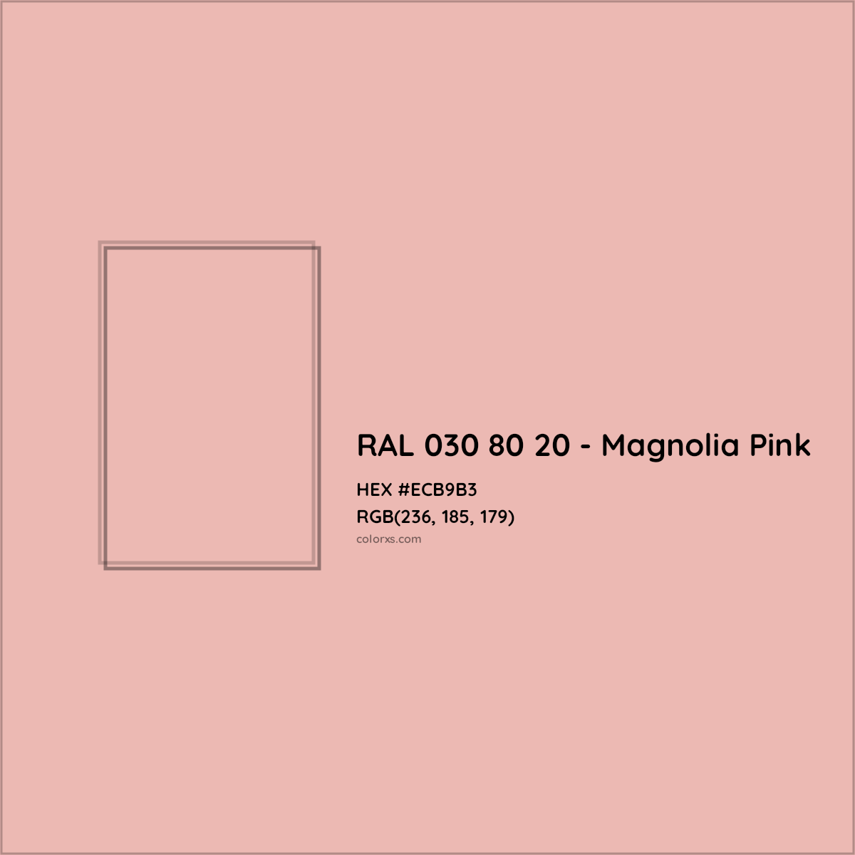 HEX #ECB9B3 RAL 030 80 20 - Magnolia Pink CMS RAL Design - Color Code