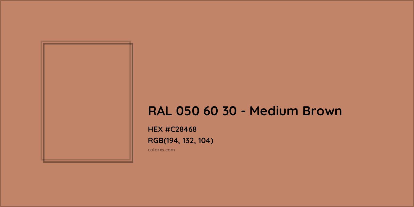 HEX #C28468 RAL 050 60 30 - Medium Brown CMS RAL Design - Color Code