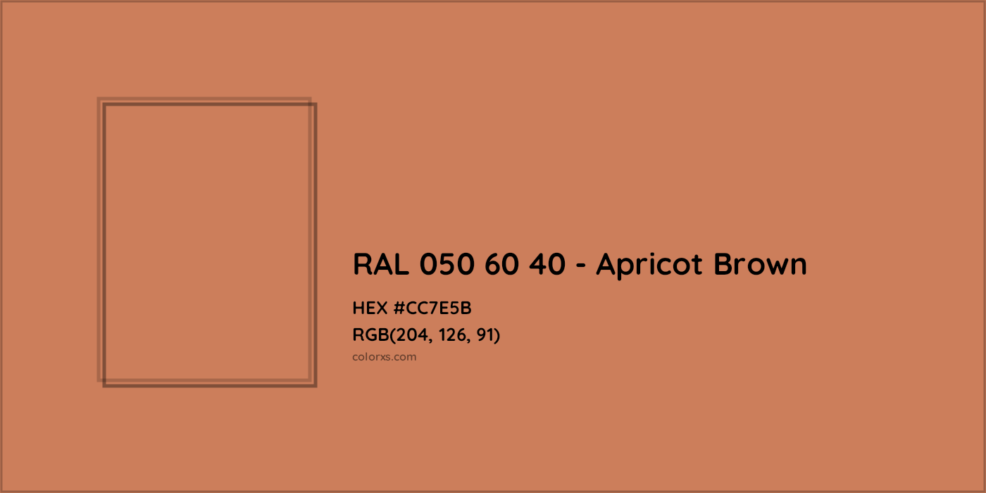 HEX #CC7E5B RAL 050 60 40 - Apricot Brown CMS RAL Design - Color Code