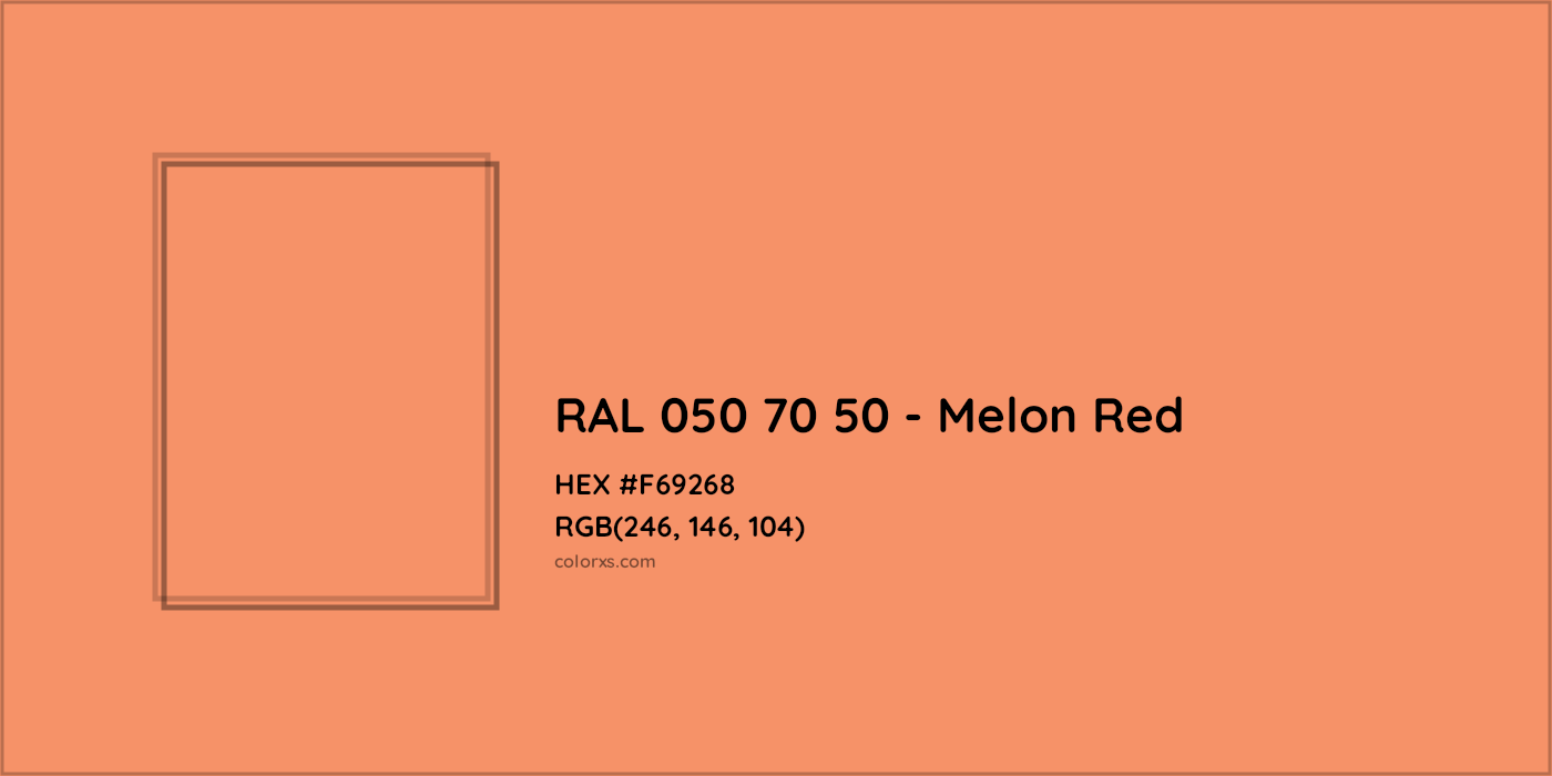 HEX #F69268 RAL 050 70 50 - Melon Red CMS RAL Design - Color Code